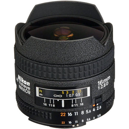 Nikon AF Fisheye-NIKKOR 16mm f2.8D Objetivo Gran Angular 180° F-Mount FX