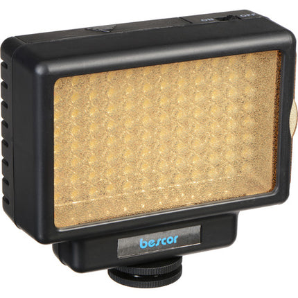 Bescor LED-70 Luz de Video Regulable 70W 96 Leds 4300K con Filtro Ámbar