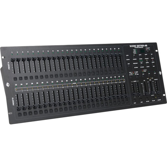 American DJ Scene Setter-48 Consola de Atenuación DMX 48 Canales 96 Chases 4200 Escenas