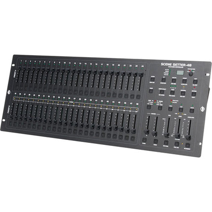 American DJ Scene Setter-48 Consola de Atenuación DMX 48 Canales 96 Chases 4200 Escenas