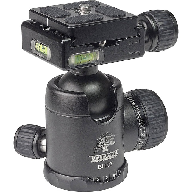 Tiltall Tripod BH-07 Cabezal Esférico Capacidad 8kg y Altura 9cm con Placa de Liberación Rápida