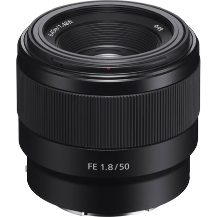 Sony FE 50mm f1 8 Objetivo Full Frame f1 8 a f22 con Motor DC y Capuchón