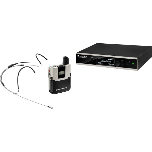 Sennheiser SpeechLine Digital Wireless Mic Inalámbrico con Batería Recargable 15h y Rackmount Kit