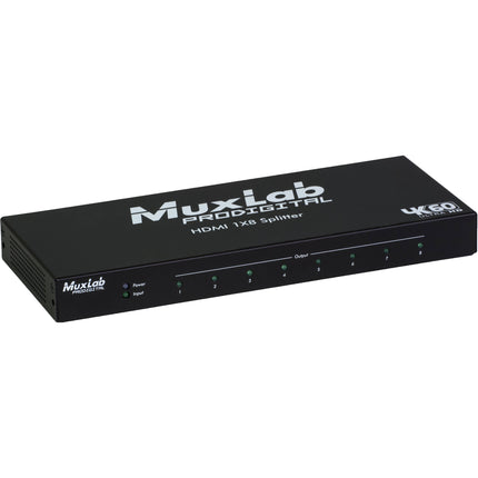 MuxLab 1x8 Divisor HDMI 4K UHD HDCP 1.4 2.2 con 16 Posiciones EDID