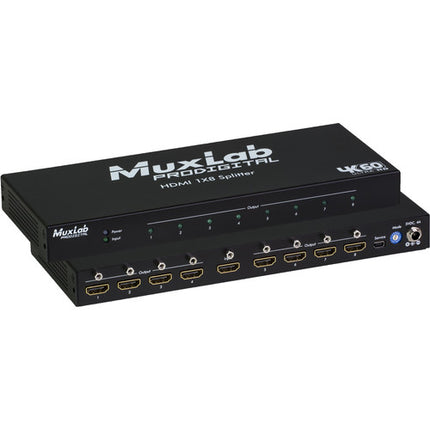 MuxLab 1x8 Divisor HDMI 4K UHD HDCP 1.4 2.2 con 16 Posiciones EDID
