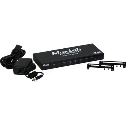 MuxLab 1x8 Divisor HDMI 4K UHD HDCP 1.4 2.2 con 16 Posiciones EDID