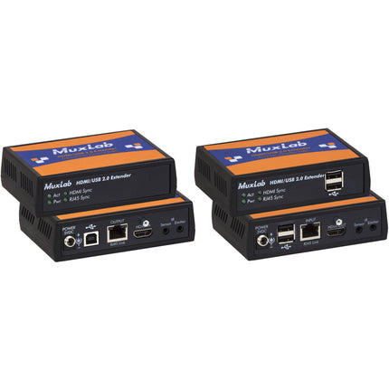 MuxLab Kit Extensor HDMI USB 2.0 con Unidad Transmisora y Receptora
