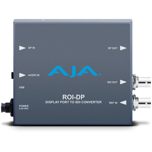 AJA Mini-Convertidor DisplayPort a SDI con Escalado ROI y Entrada Audio Separada