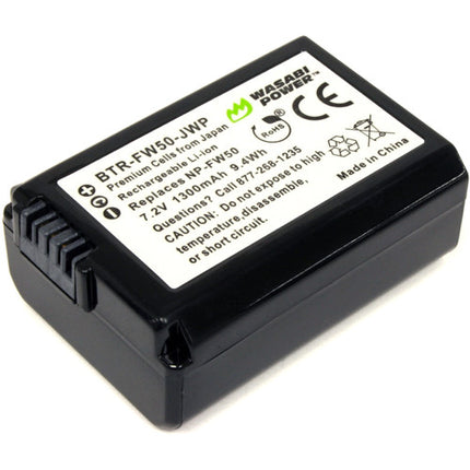 Wasabi Power BTR-FW50 Batería Recargable Litio 7.2V 1300mAh Compatible Sony NP-FW50