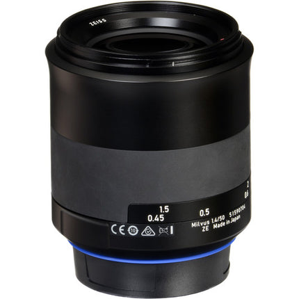 ZEISS Milvus 50mm f1.4 ZE Objetivo Canon EF Lente Full Frame f1.4 - f16