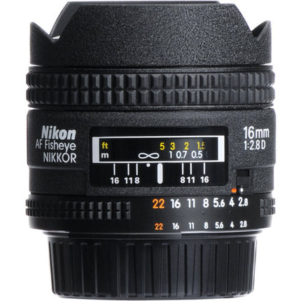 Nikon AF Fisheye-NIKKOR 16mm f2.8D Objetivo Gran Angular 180° F-Mount FX