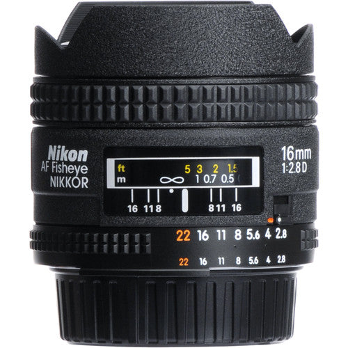Nikon AF Fisheye-NIKKOR 16mm f2.8D Objetivo Gran Angular 180° F-Mount FX