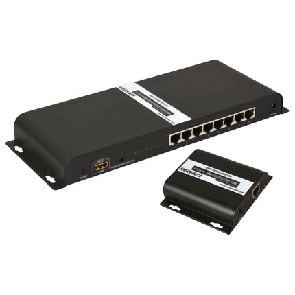Ocean Matrix 1x8 HDbitT Kit Divisor y Extensor HDMI con 8 Receptores 120 m y Soporte IR