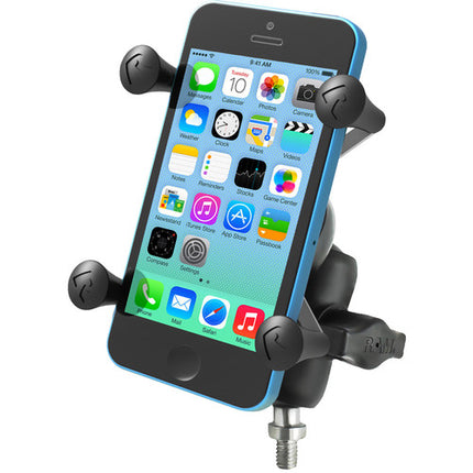RAM Mounts Universal X-Grip Soporte para Smartphone con Base Rosca 3/8"-16 y Brazo Corto doble articulado