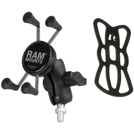 RAM Mounts Universal X-Grip Soporte para Smartphone con Base Rosca 3/8"-16 y Brazo Corto doble articulado
