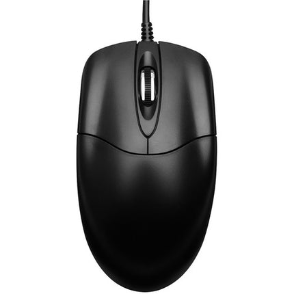 Adesso Ratón Óptico de Escritorio 3 Botones USB Negro rueda metálica