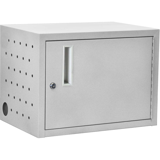 Luxor Caja de Carga para 12 Tabletas Gris con Divisores y Riel de Energía