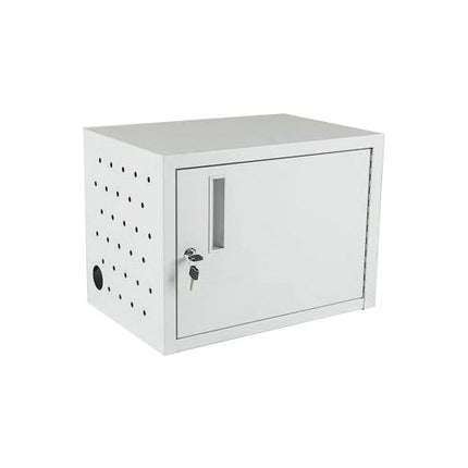 Luxor Caja de Carga para 12 Tabletas Gris con Divisores y Riel de Energía