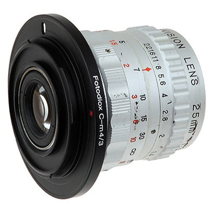 FotodioX Adaptador Montura para Lente C-Mount a Micro Cuatro Tercios con Enfoque Infinito y Aluminio Anodizado