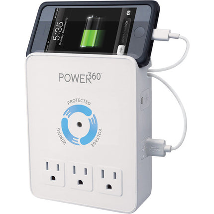 Panamax POWER360 Protector de Sobretensión 6 Enchufes 1080 Joules 2 Puertos USB