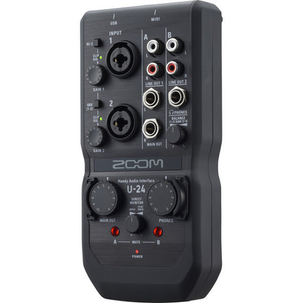 Zoom U-24 Interfaz de Audio MIDI USB 2x4 24-Bit 96 kHz con Software DAW