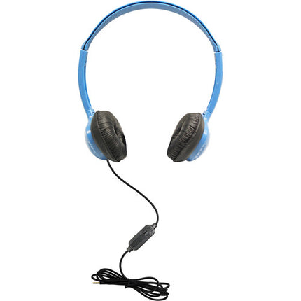 HamiltonBuhl Auriculares Personales con Micrófono y Control de Volumen Azul Claro con Estuche