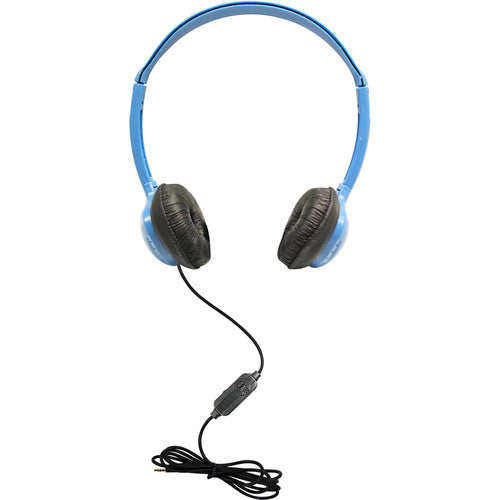 HamiltonBuhl Auriculares Personales con Micrófono y Control de Volumen Azul Claro con Estuche
