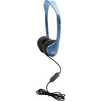 HamiltonBuhl Auriculares Personales con Micrófono y Control de Volumen Azul Claro con Estuche