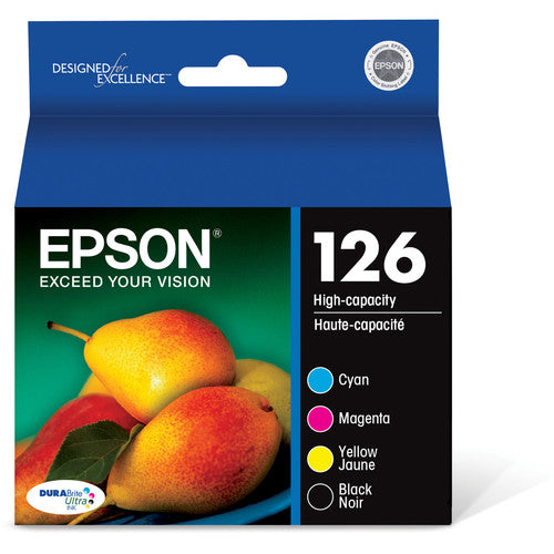 Cartuchos de Tinta Epson T126 DURABrite Ultra Gran Capacidad Negro y Color para Impresora
