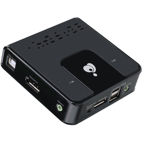 IOGEAR 2-Port DisplayPort KVM Switch con soporte 4K 4096x2160 y cables incluidos