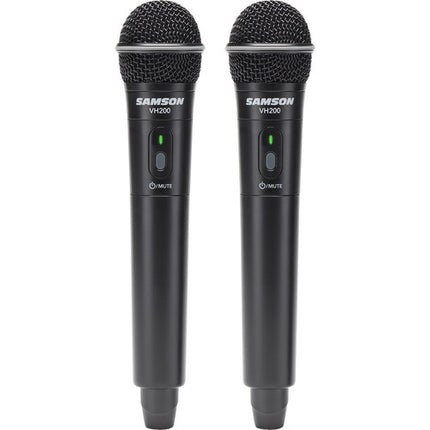 Samson Stage 200 Sistema inalámbrico VHF dual canal con receptor SR200 y 200 pies alcance