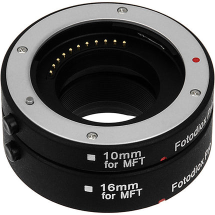 FotodioX Pro Kit de Tubos de Extensión Macro Automático 10mm 16mm para Micro Cuatro Tercios