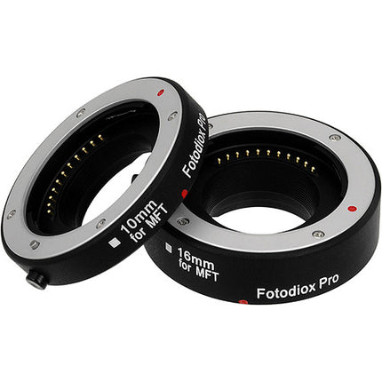 FotodioX Pro Kit de Tubos de Extensión Macro Automático 10mm 16mm para Micro Cuatro Tercios