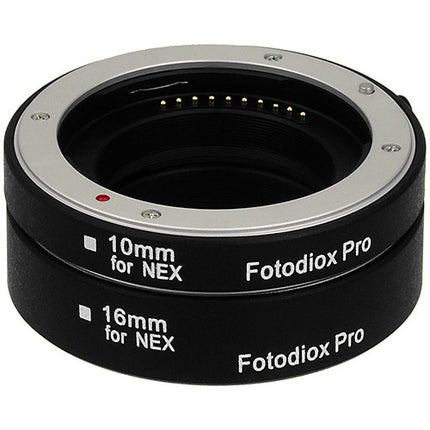 FotodioX Pro Kit de Tubos de Extensión Macro Automático 10mm 16mm para Sony E