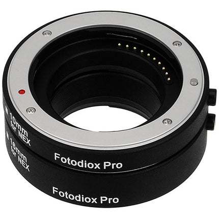FotodioX Pro Kit de Tubos de Extensión Macro Automático 10mm 16mm para Sony E
