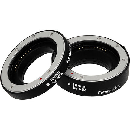 FotodioX Pro Kit de Tubos de Extensión Macro Automático 10mm 16mm para Sony E