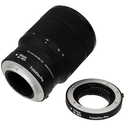 FotodioX Pro Kit de Tubos de Extensión Macro Automático 10mm 16mm para Sony E