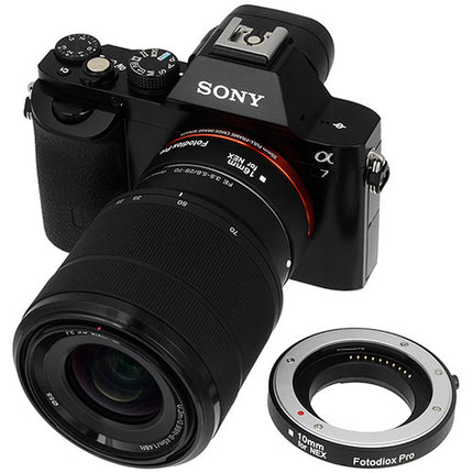 FotodioX Pro Kit de Tubos de Extensión Macro Automático 10mm 16mm para Sony E