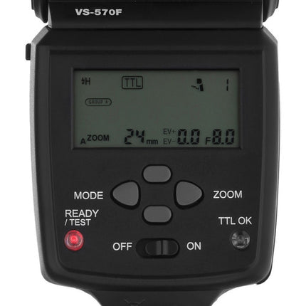 Bolt VS-570F Flash Inalámbrico TTL para Cámaras Fujifilm GN 141 y Zoom 24-105mm