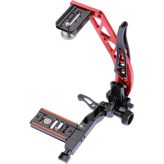 ProMediaGear BBX2 Soporte para Flash con Placa QR Universal 90° Rotación Roja Diestros