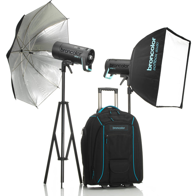 Broncolor Siros 800 L Kit de Iluminación Exterior 2 Lámparas 800Ws 70 Min Batería