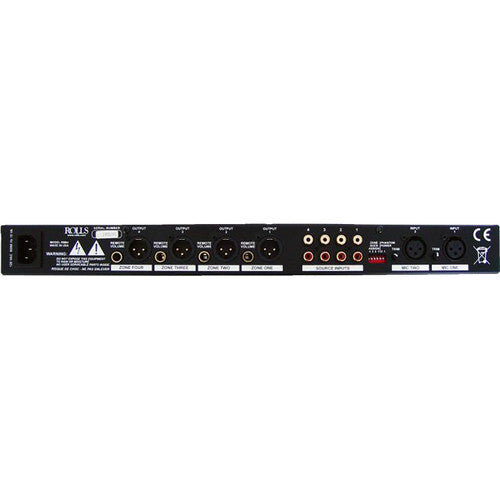 Rolls RM64 Mezclador Cuatro Zonas 2 Entradas XLR 4 Salidas XLR