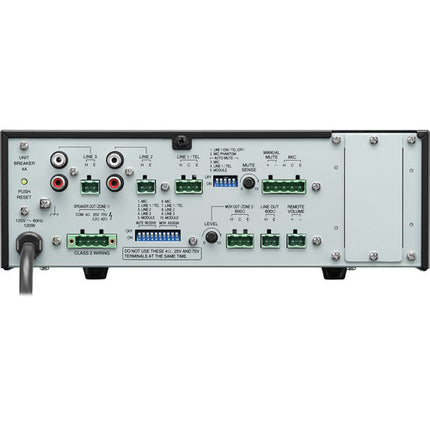 Toa Electronics BG-2120 amplificador mezclador 120W 5 canales zone sencilla