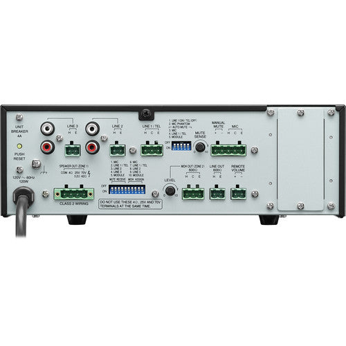 Toa Electronics BG-2120 amplificador mezclador 120W 5 canales zone sencilla