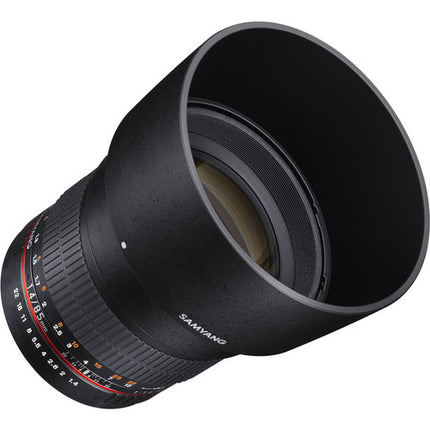 Samyang 85mm f/1.4 Lente Teleobjetivo Asférica para Nikon 3.3' Distancia Mínima con Chip Confirmación de Enfoque