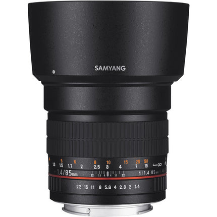 Samyang 85mm f/1.4 Lente Teleobjetivo Asférica para Nikon 3.3' Distancia Mínima con Chip Confirmación de Enfoque