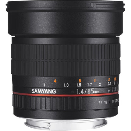 Samyang 85mm f/1.4 Lente Teleobjetivo Asférica para Nikon 3.3' Distancia Mínima con Chip Confirmación de Enfoque