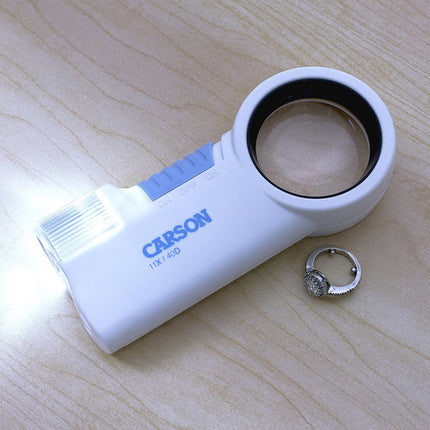 Carson CP-32 Lupa con Luz LED Aumento 9x Ligera con Funda y Cordón