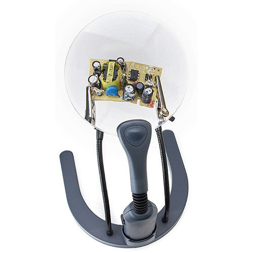 Carson HelpingHands Lupa Iluminada 2x con Base y LEDs Integrados