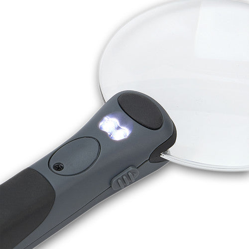Carson RM-95 Lupa Iluminada 2x con LED Blanco y Estuche Suave